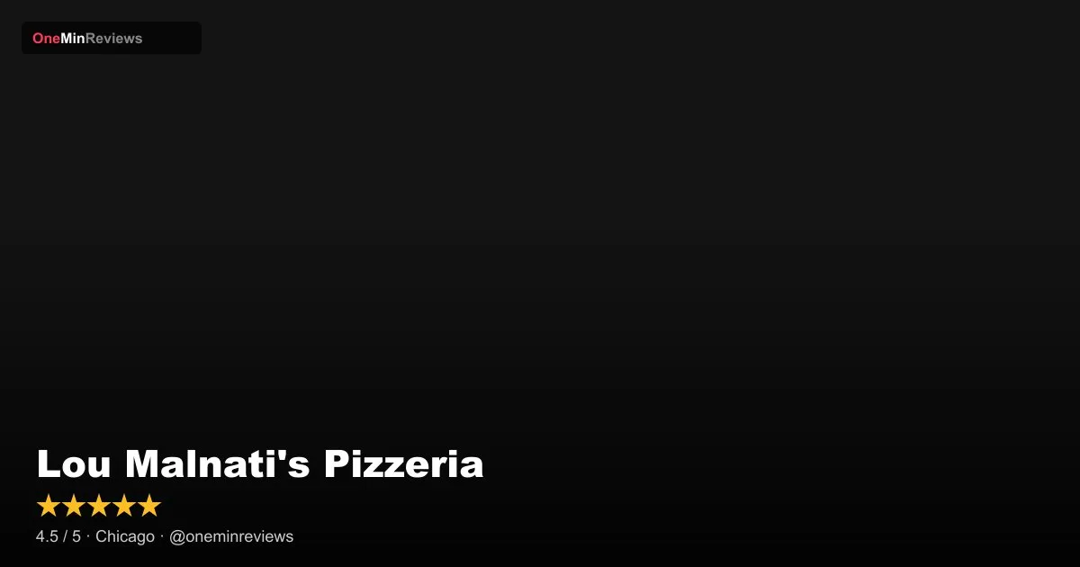 Lou Malnati's Pizzeria food review thumbnail