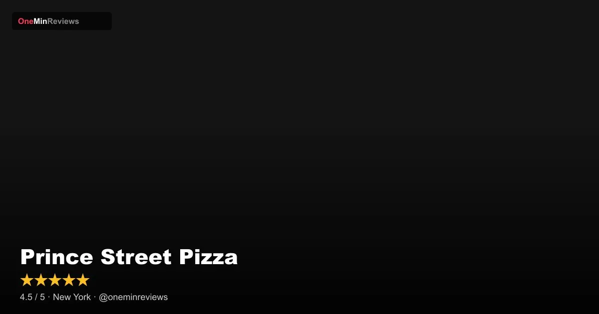 Prince Street Pizza food review thumbnail